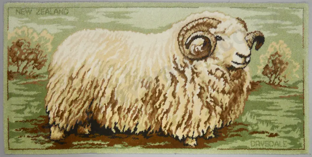 souvenir Drysdale New Zealand wool floor rug - made by 'Heritage'  L-1370 W-690 Image 1++