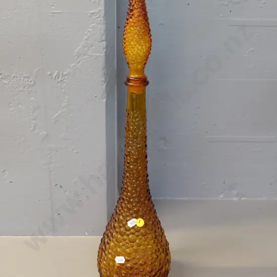 amber bubble glass genie bottle H-570