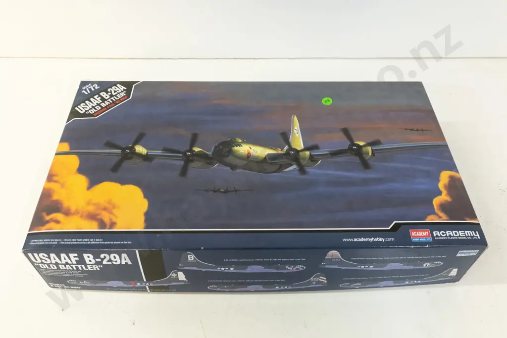 Unassembled boxed plastic model kit - Academy 1:72 USAF B-29A bomber "Old Battler" Image 1++