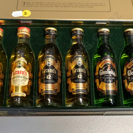 William Grant Scotch whisky - set of 6 miniatures in presentation tin