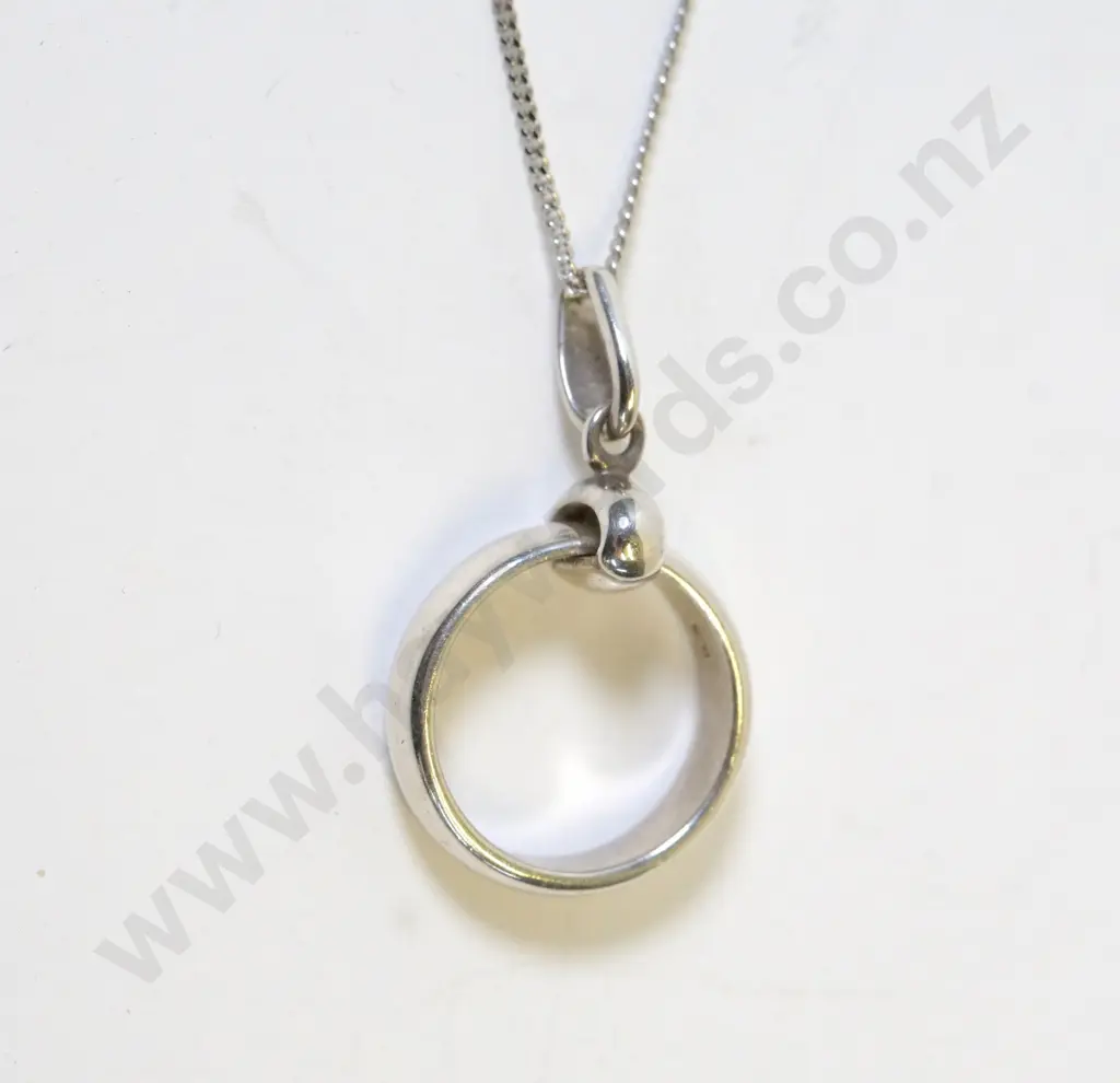 silver ring necklace stamped 925 Image 1++