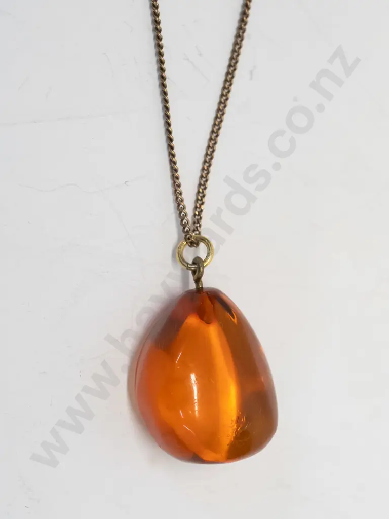 amber necklace chain stamped 925 Image 1++