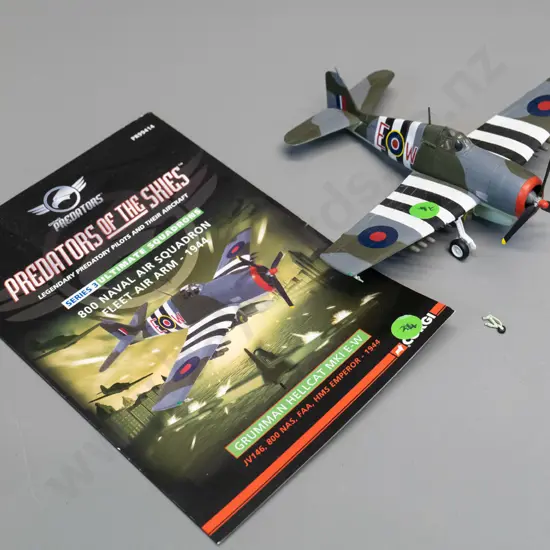 Corgi 1:72 die-cast Royal Navy Grumman Hellcat MK1 with limited edition certificate card