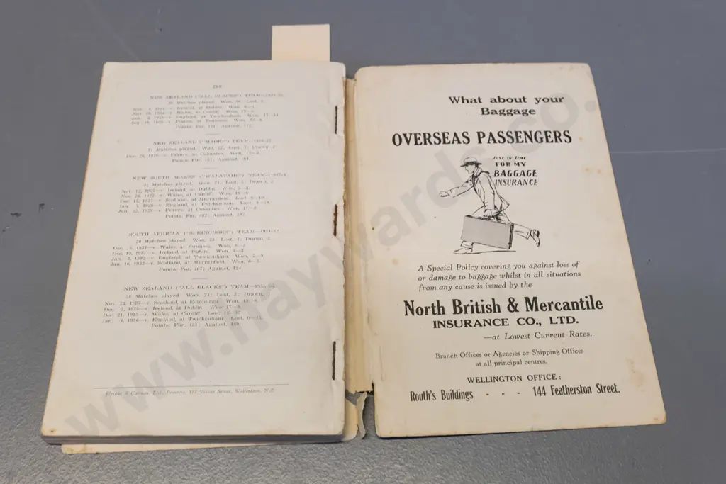 soft cover book: Tour of the All Blacks 1935 - CJ Oliver & EW Tindill - wear & tear, cover separated Image 1++