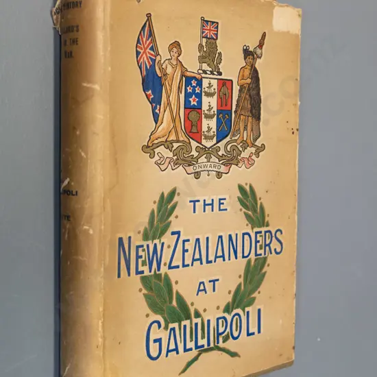 book: New Zealander's At Gallipoli - Major Fred Waite, 1919 Whitcombe & Tombs, map intact. Some wear, cut to fly leaf
