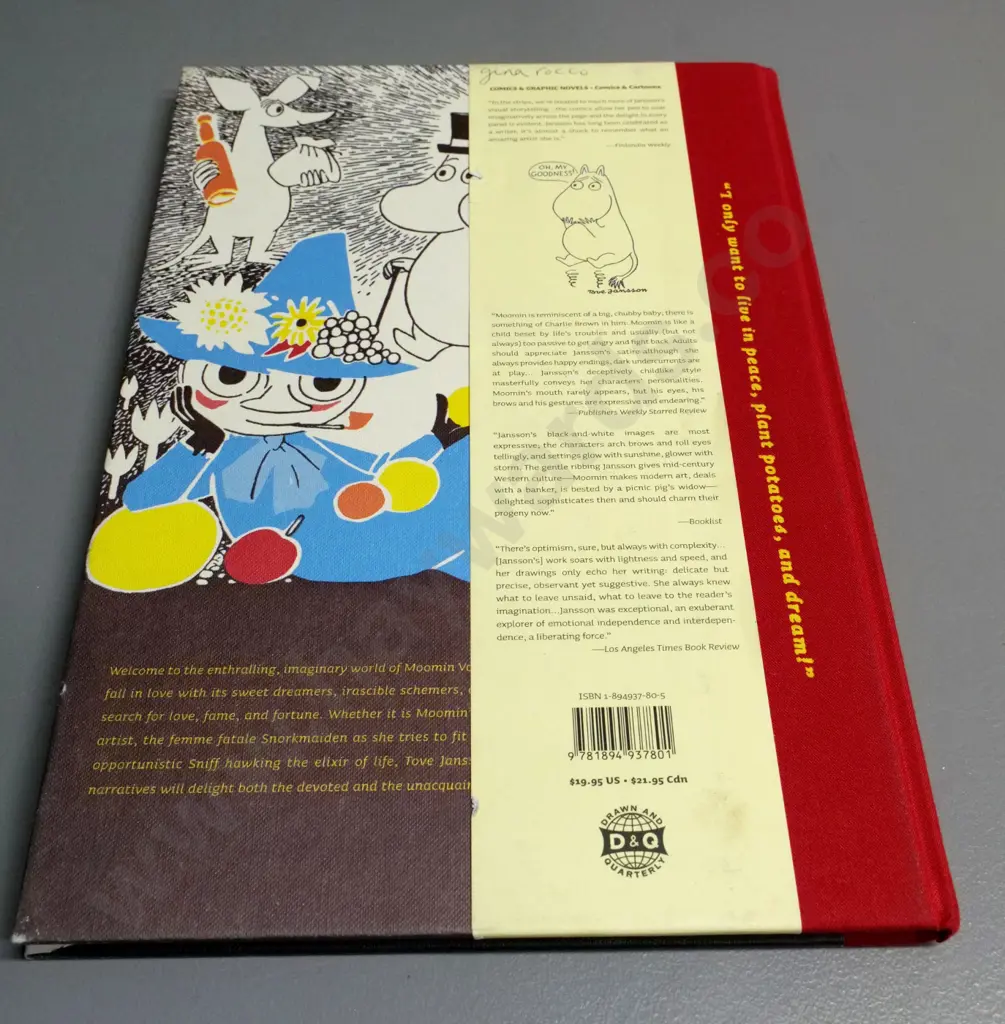 4 decorative cloth hard-bound books - Tove Jansson - Moomin comic strip Volumes 1-4, pub 2006-2009 Drawn & Quarterly Image 1++