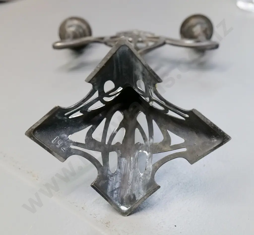 art nouveau style pewter candle holder H-300 Image 1++