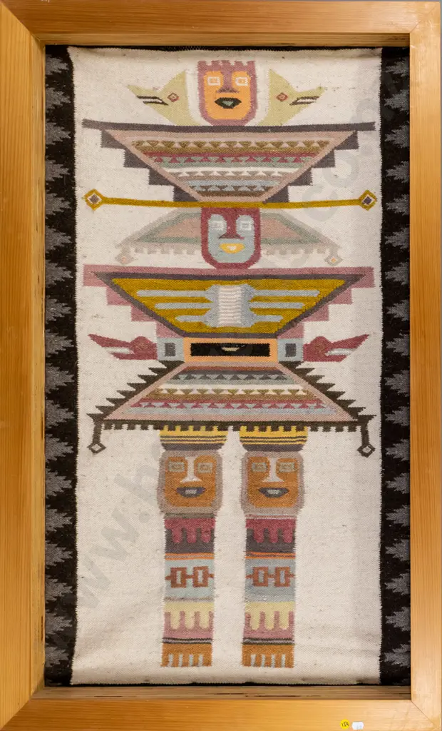 framed indigenous American wool wool weaving H-960 W-560 Image 1++