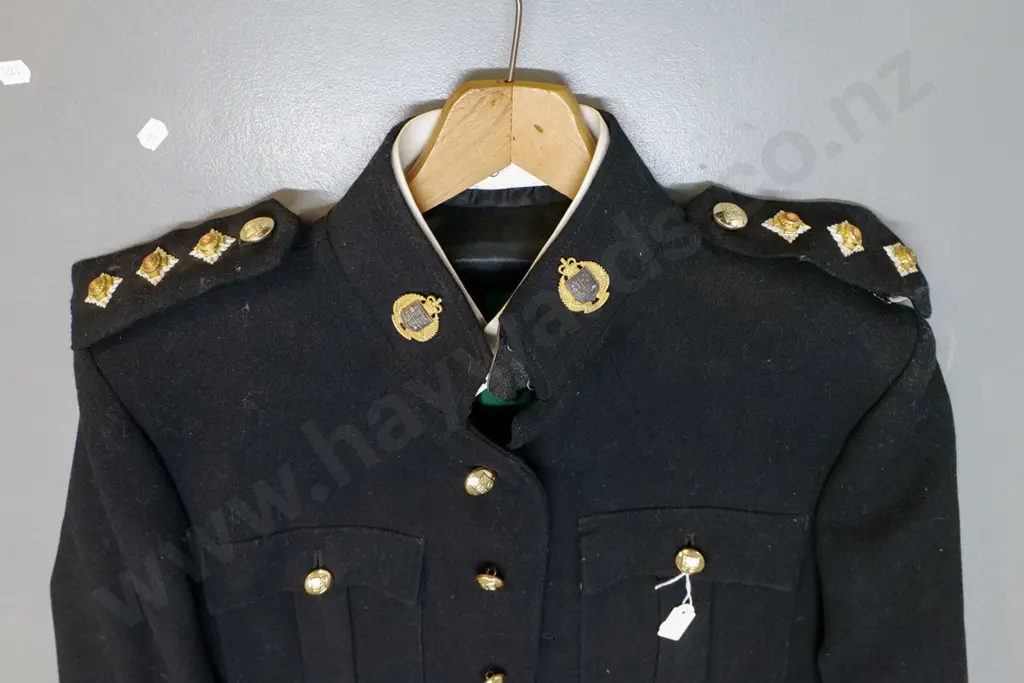 military uniform - jacket & trousers - with Royal New Zealand Dental Corp. badges, Booker's Wellington label Image 1++