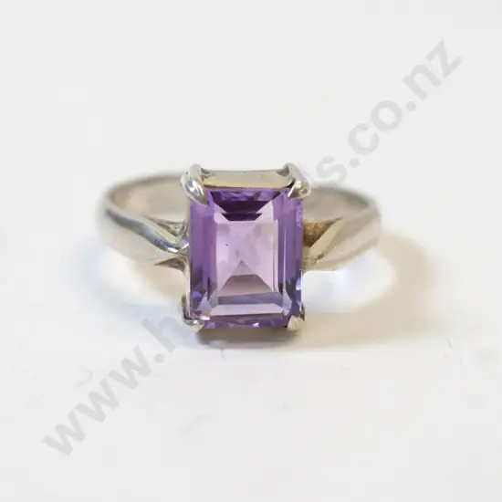 silver amethyst ring stamped 925