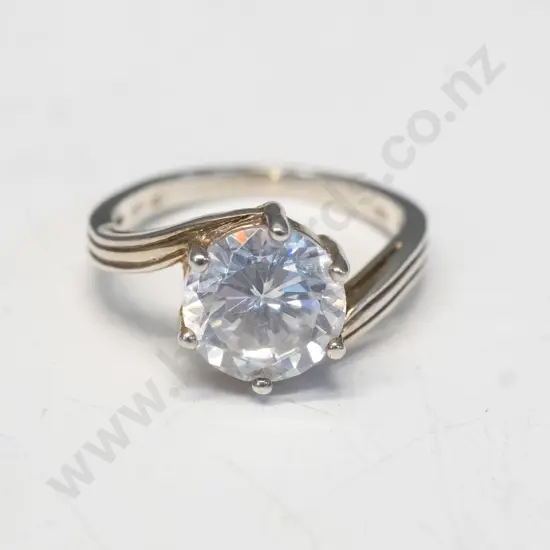 cz dress ring stamped 925