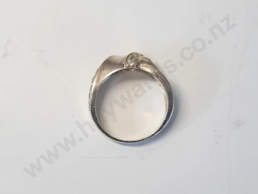silver cz ring stamped 925 Image 1++