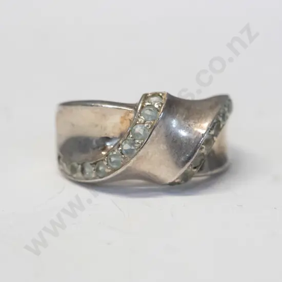 silver cz ring stamped 925