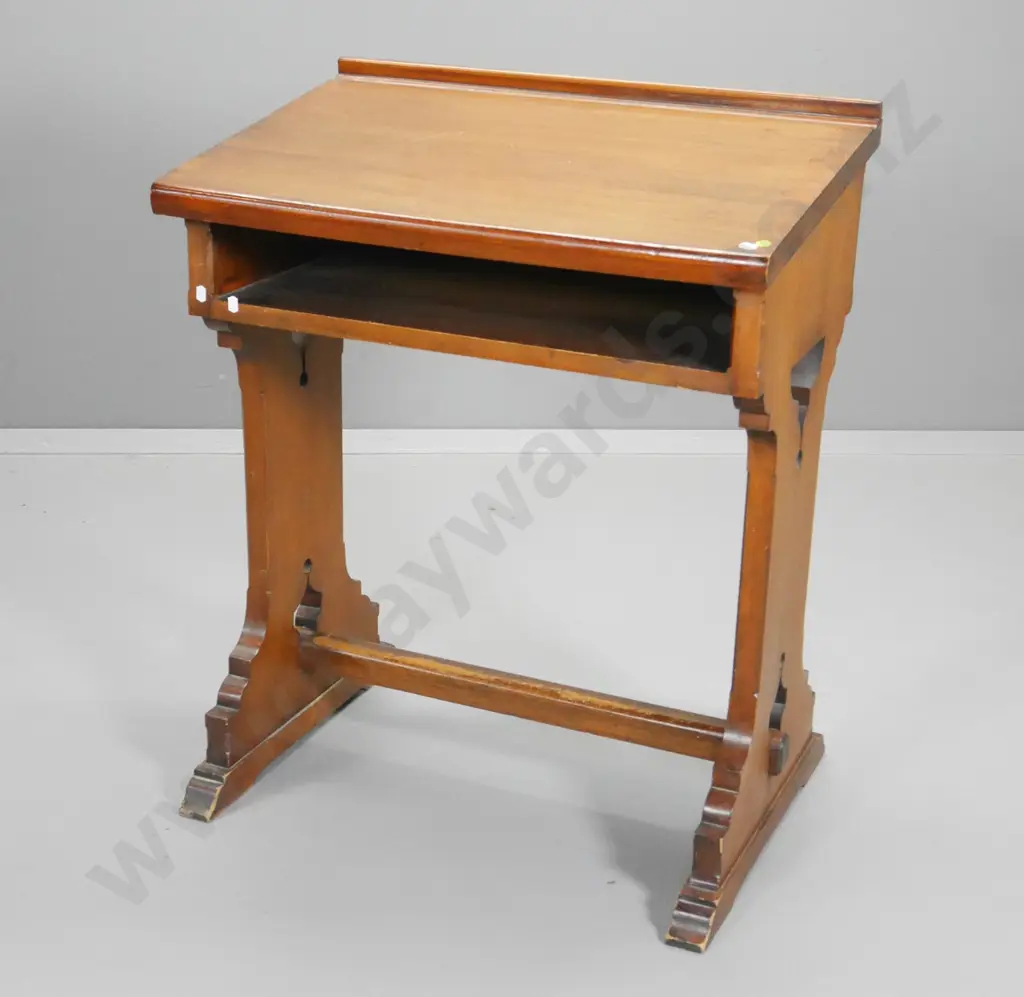 solid rimu refectory based school desk H-860 W-690 D-440 Image 1++