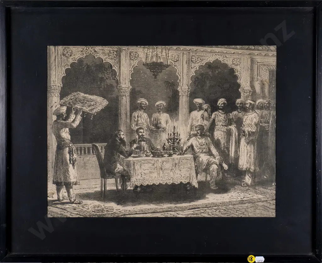 framed print "Negotiations With the Raj" H-320 W-420 (slight creasing) H-320 W-420 Image 1++