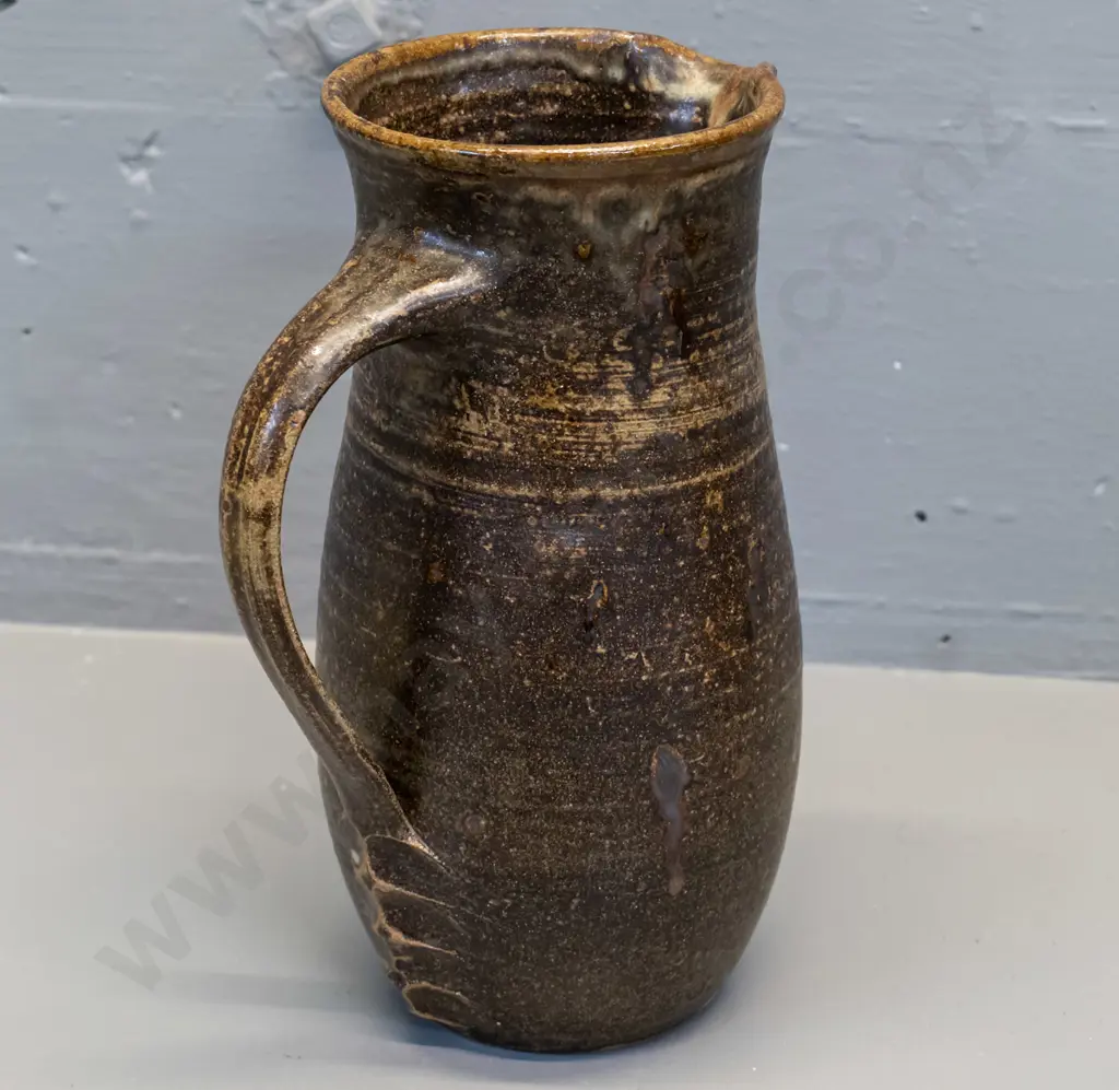 studio pottery jug - New Zealand? maker's mark on base. H-230 Image 1++