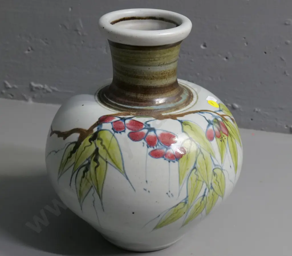 large Neil Grant hand potted vase H-280 Image 1++
