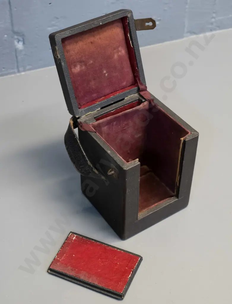 large carriage clock case with copper locks - general wear and tear H-150 W-105 D-100 Image 1++