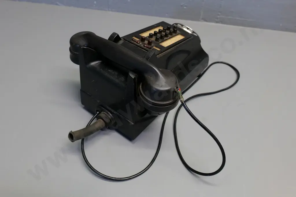 vintage black bakelite multi-extension office telephone phone H-180 W-150 D-300 Image 1++