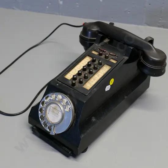 vintage black bakelite multi-extension office telephone phone H-180 W-150 D-300