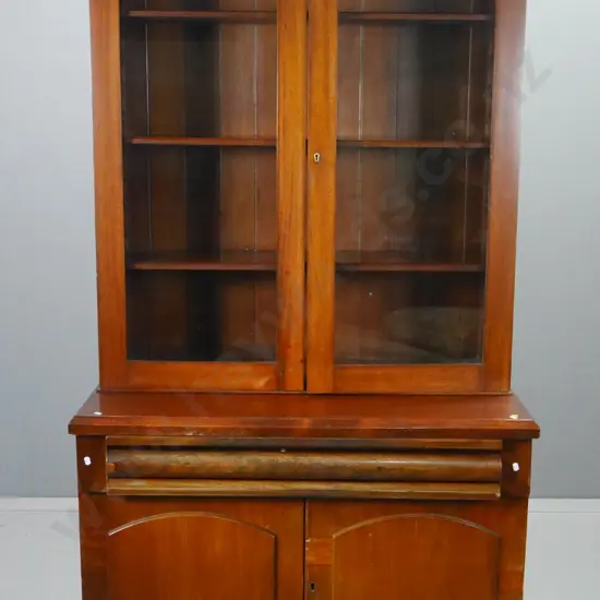 Victorian walnut sideboard w/display top, divided drawer, burr walnut panels, some veneer lifting H2000 W1010 D510