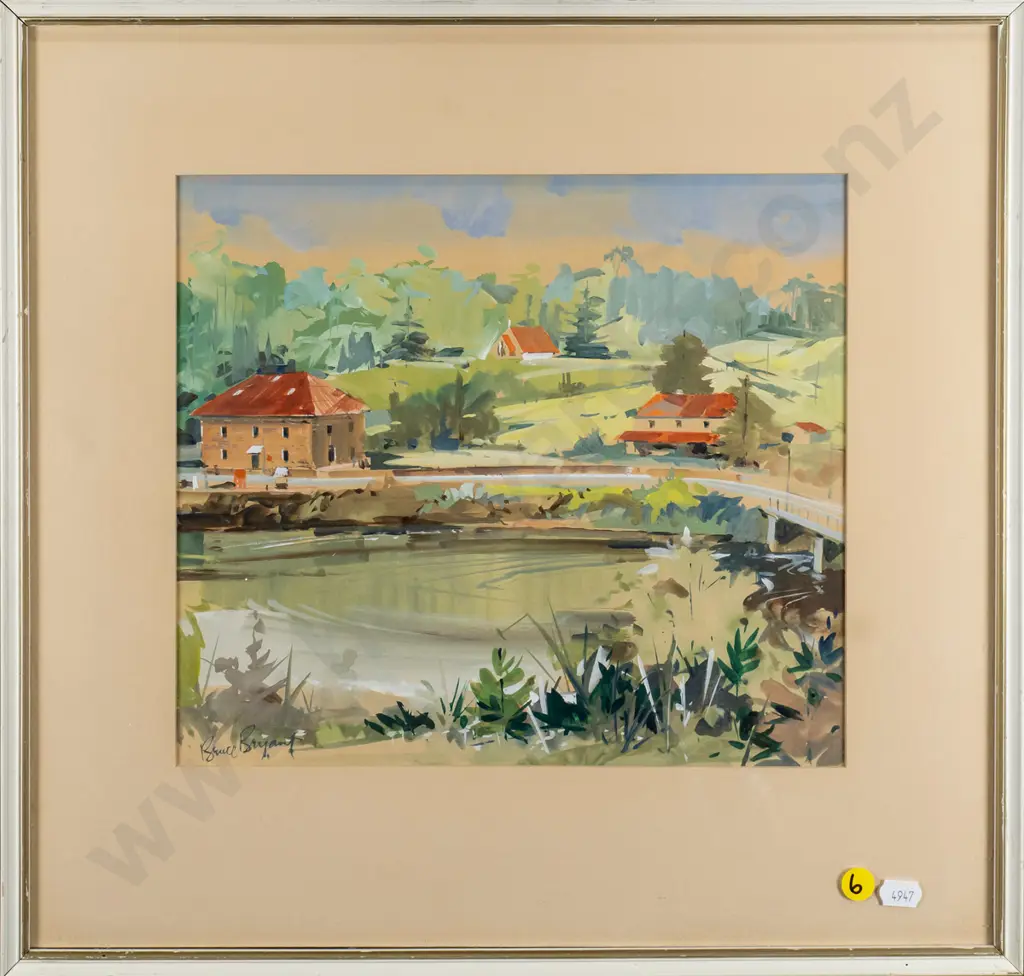Bruce Bryant - framed watercolour - Stone Store Basin, Kerikeri H-250 W-280 Image 1++