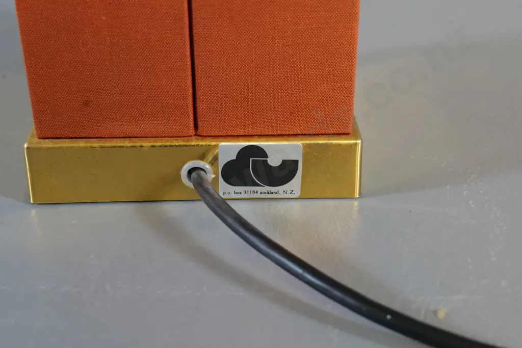 table lamp with brass and orange fabric covered base, matching shade H-790 Shade Diameter 500 Image 1++