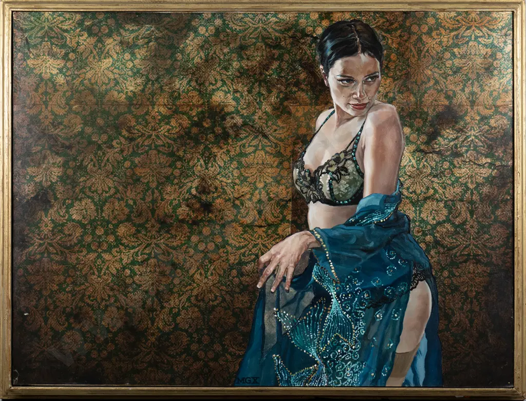 Matt Gauldie - framed oil "Le Poisson Vert H-800 W-1060 Image 1++