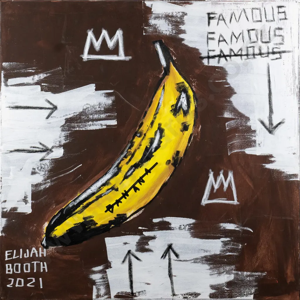 Elijah Booth 2021 - boxed acrylic on canvas "Potassium" H-760 W-760 Image 1++