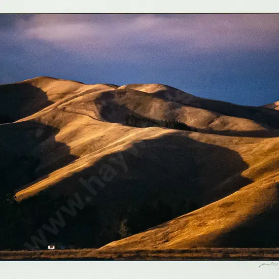 Matheson Beaumont - framed photograph - light on hills H-240 W-355