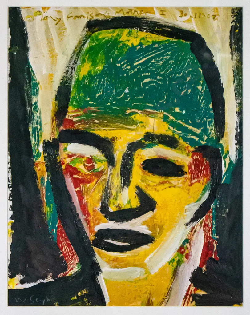 Wayne Seyb 2002 -framed oil " Tony Fomison's Mother" H-385 W-305 Image 1++
