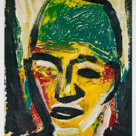 Wayne Seyb 2002 -framed oil " Tony Fomison's Mother" H-385 W-305