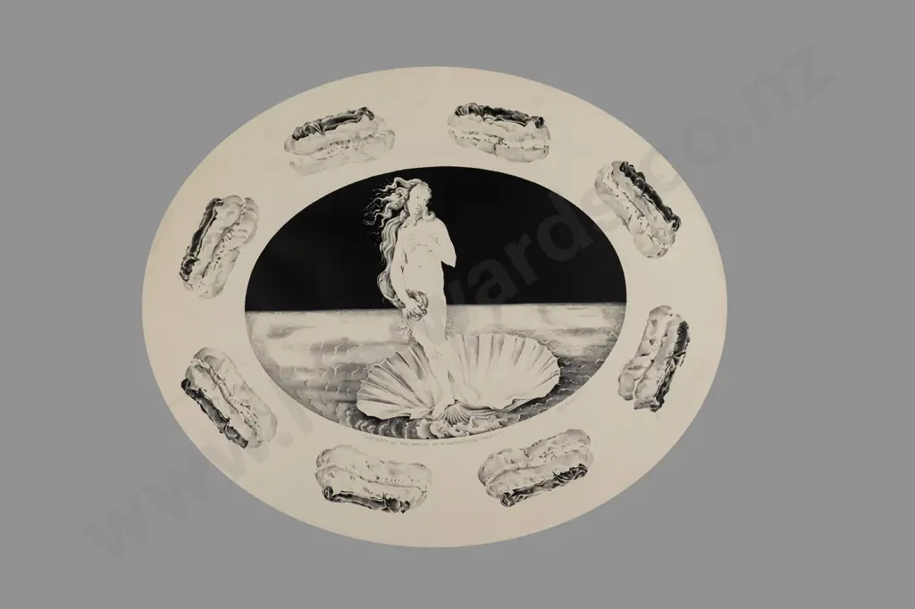 Mary Kay 1987 - mounted lithograph 2/20 "Portrait of the artist as a weighting virgin" H-490 W-590 (some staining) Image 1++