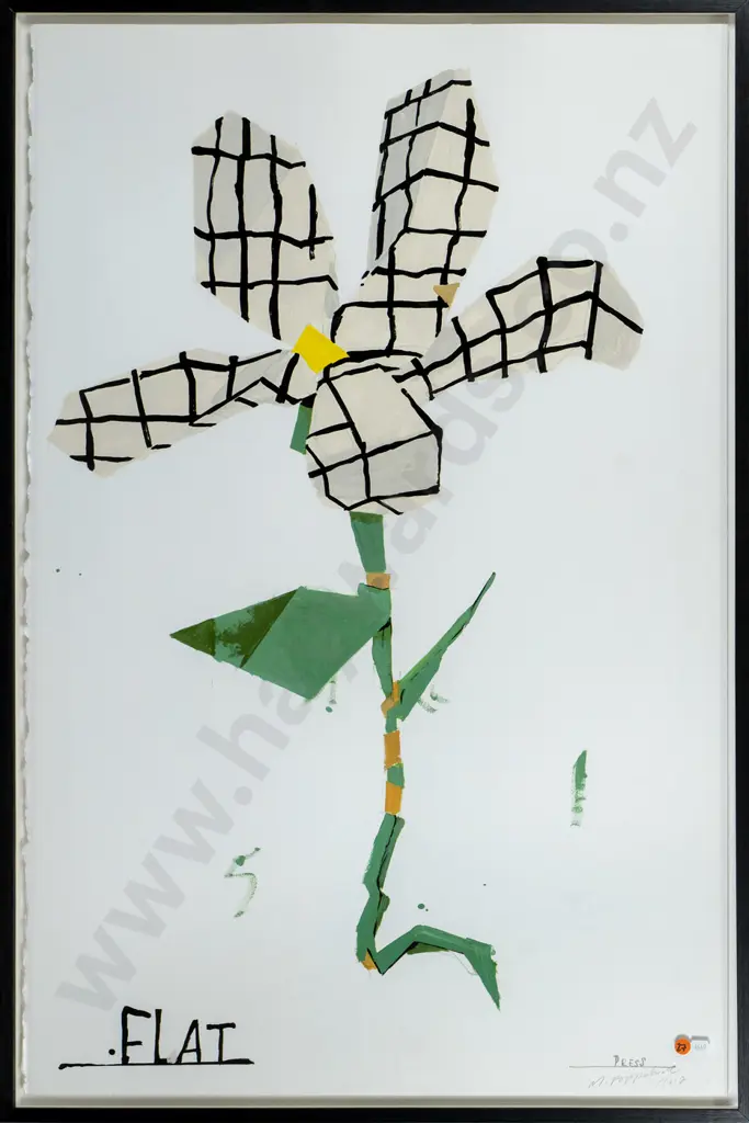 Martin Poppelwell '2017 - framed watercolour "Flat" H-910 W-570 Image 1++