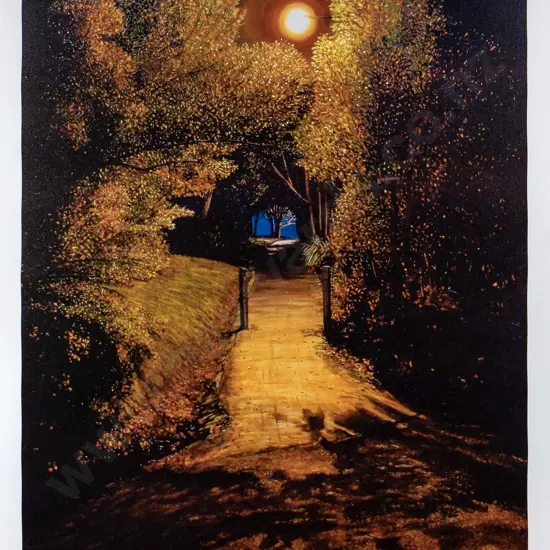 Sam Foley '05 - boxed ltd edition print on canvas 2/50 "To Stonelaw Terrace, Queens Drive" H-950 W-740