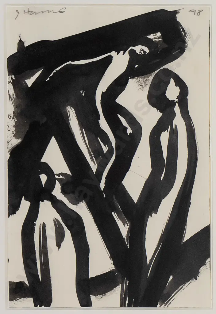 Jeffrey Harris '98 - framed ink - crucifixion H-210 W-140 Image 1++