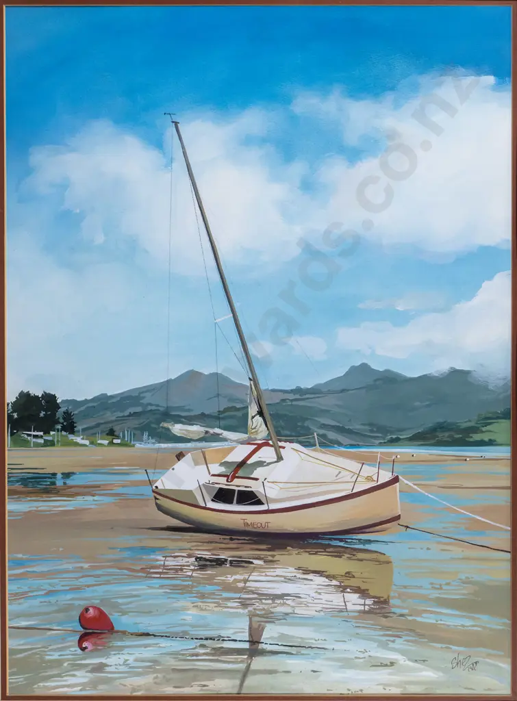 Sheryl Soper 1988 - framed watercolour "Timeout II" H-590 W-430 Image 1++