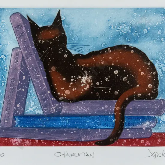 Gary Tricker '91 - framed etching 20/30 "Chairman" H-170 W-220