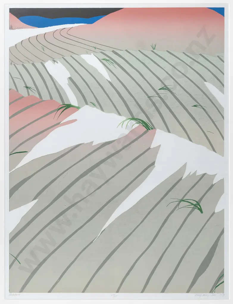 Deng Ming-Dao 1979 - framed screenprint 24/25 "Backshore" H-600 W-450 Image 1++