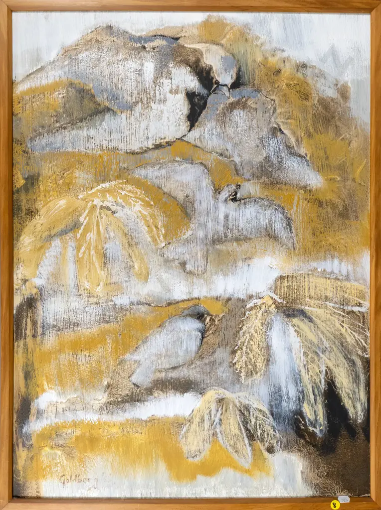 Goldberg '66 - framed oil - birds H-730 W-530 Image 1++
