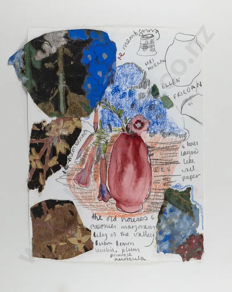 Joanna Paul - framed mixed media  - untitled H-310 W-260 Image 1++