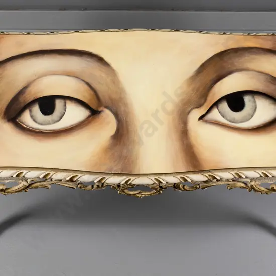Donna Demente 2003 - acrylic on cast metal table "Videre" H-440 W730 D-360