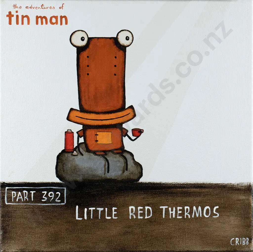 Tony Cribb - oil on box canvas "The adventures of Tin Man Part 392" H-250 W-250 Image 1++