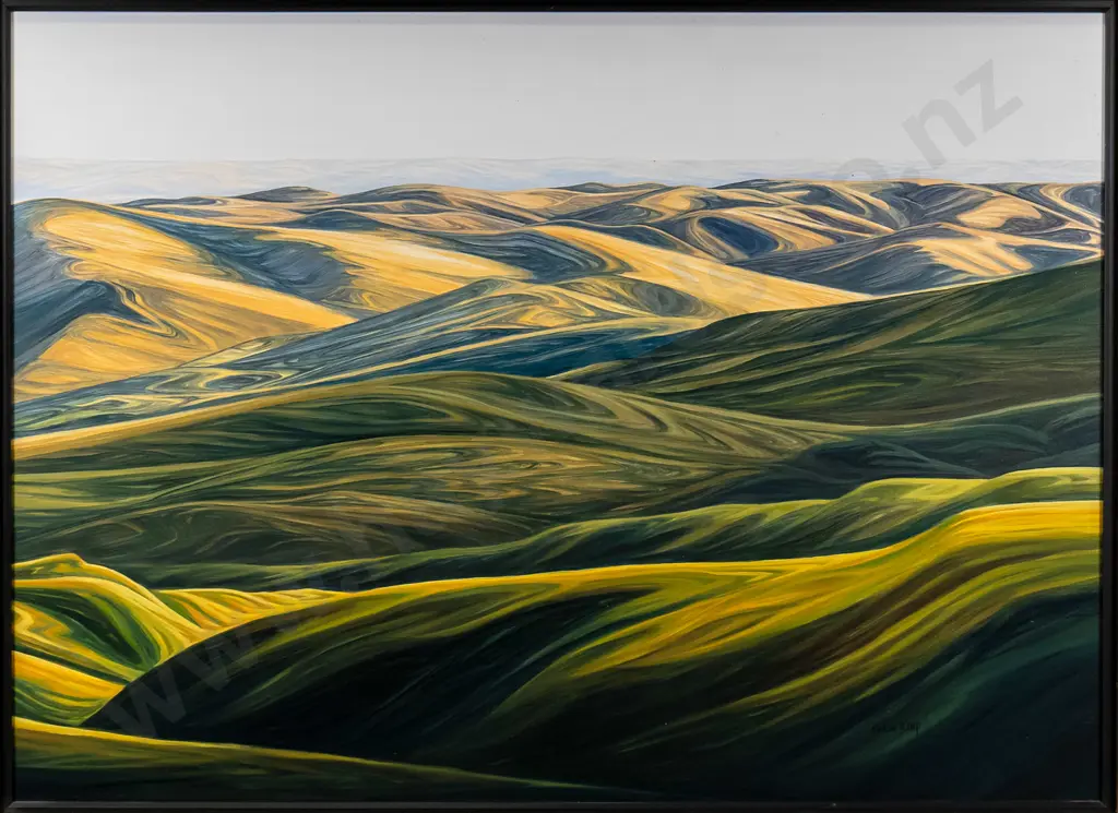 Maria Kemp 2003  - framed oil  "Dansey's Pass, Liquid Landscape" H-570 W-800 Image 1++