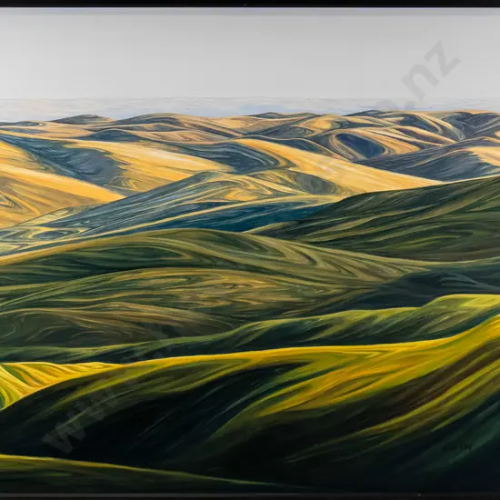 Maria Kemp 2003  - framed oil  "Dansey's Pass, Liquid Landscape" H-570 W-800