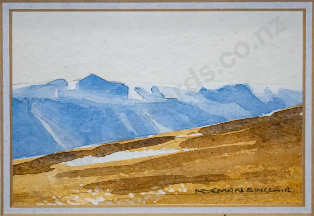 Norman Sinclair - framed watercolour - landscape H-75 W-115 Image 1++