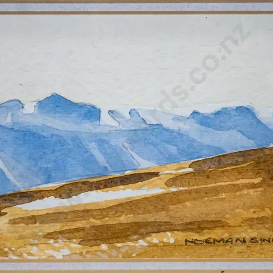 Norman Sinclair - framed watercolour - landscape H-75 W-115