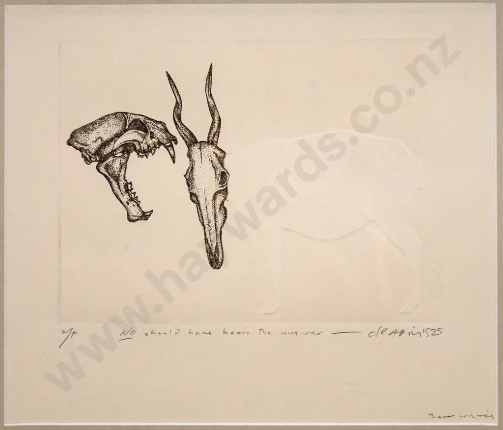 Barry Cleavin - framed A/P "No should have been the answer" H-160 W-220 Image 1++