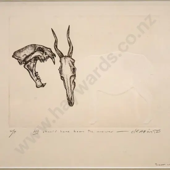 Barry Cleavin - framed A/P "No should have been the answer" H-160 W-220