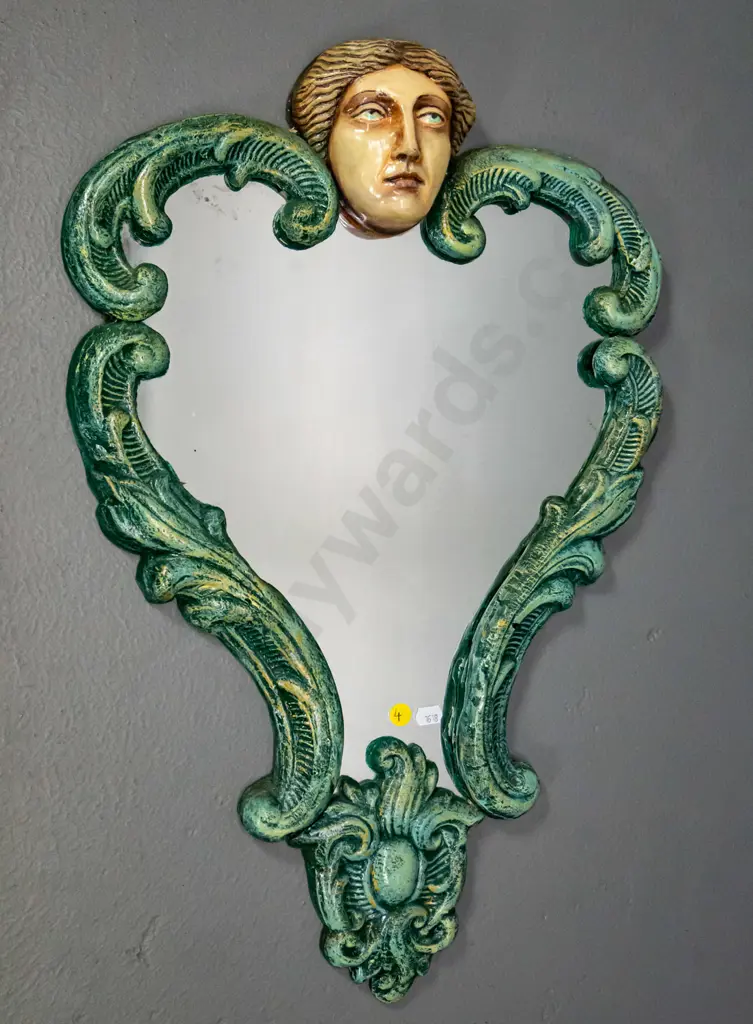 Donna Demente - ornate composite framed wall mirror H-580 W-390 Image 1++